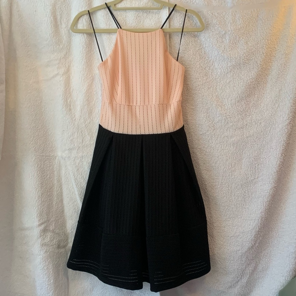 NWT Simons Elegant Light Pink and Black Dress